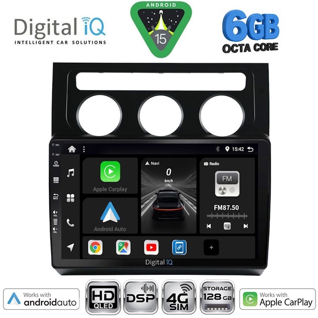 DIGITAL IQ BXF 17767_CPAA CLIMA (10inc) MULTIMEDIA TABLET for VW TOURAN mod. 2003-2010
