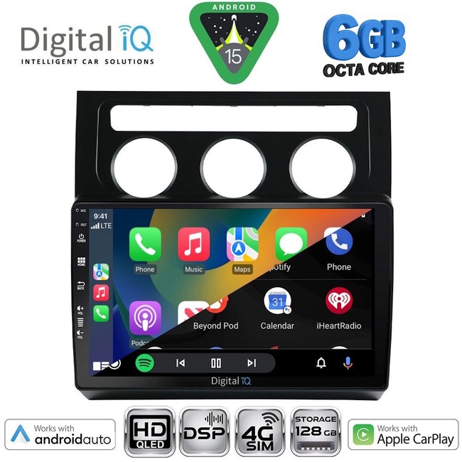 DIGITAL IQ BXF 17767_CPAA CLIMA (10inc) MULTIMEDIA TABLET for VW TOURAN mod. 2003-2010