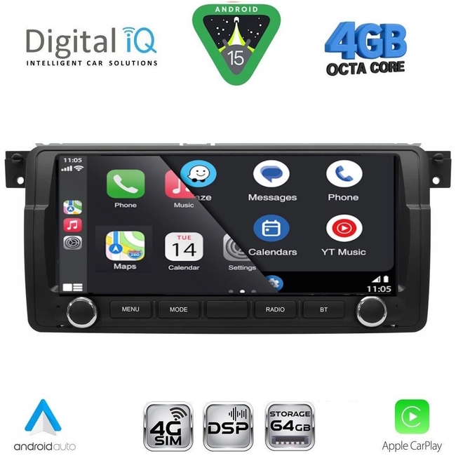 DIGITAL IQ BLG 453_CPA (8.8" DECK) MULTIMEDIA SYSTEM for BMW S.3 (E46) mod. 1998-2005