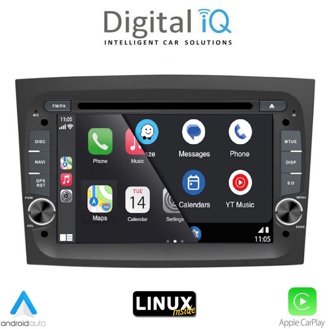 DIGITAL IQ BLA 038_CPA (7" DECK) MULTIMEDIA LINUX SYSTEM for FIAT DOBLO mod. 2015-2022 - OPEL COMBO mod. 2015-2018