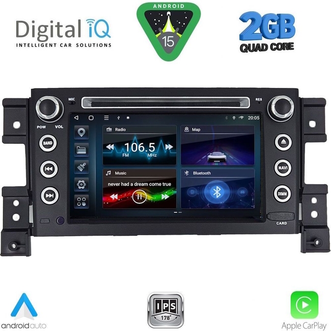 DIGITAL IQ BLA 054_CPA (7" DECK) MULTIMEDIA LINUX SYSTEM for SUZUKI GRAND VITARA mod. 2005-2015
