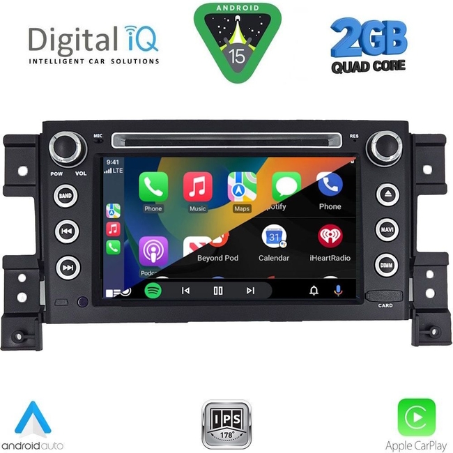DIGITAL IQ BLA 054_CPA (7" DECK) MULTIMEDIA LINUX SYSTEM for SUZUKI GRAND VITARA mod. 2005-2015