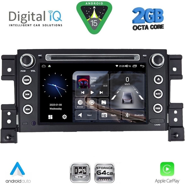 DIGITAL IQ BLA 054_CPA (7" DECK) MULTIMEDIA LINUX SYSTEM for SUZUKI GRAND VITARA mod. 2005-2015