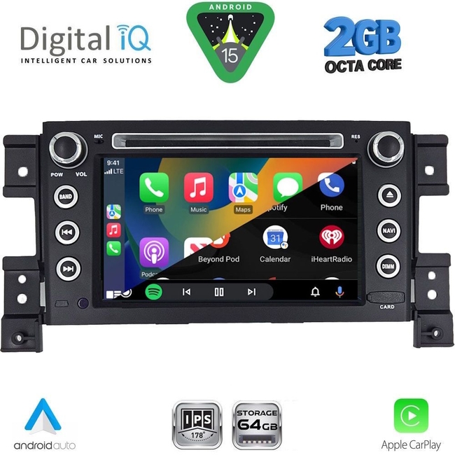DIGITAL IQ BLA 054_CPA (7" DECK) MULTIMEDIA LINUX SYSTEM for SUZUKI GRAND VITARA mod. 2005-2015