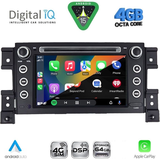 DIGITAL IQ BLG 454_CPA (7" DECK) MULTIMEDIA SYSTEM for SUZUKI GRAND VITARA mod. 2005-2015