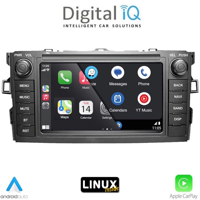 DIGITAL IQ BLA 028_CPA (7" DECK) MULTIMEDIA LINUX SYSTEM for TOYOTA AURIS mod. 2007-2012