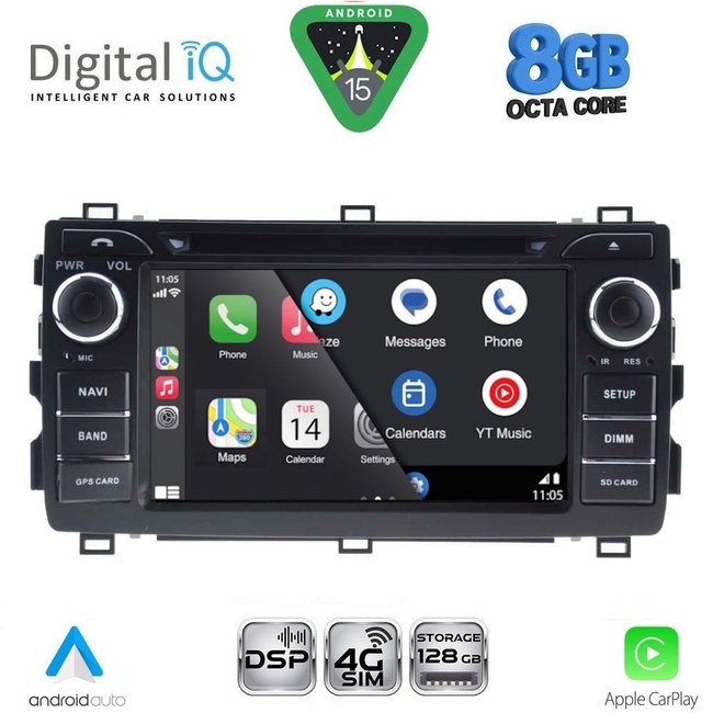 DIGITAL IQ BLA 008_CPA (7" DECK) MULTIMEDIA LINUX SYSTEM for TOYOTA AURIS mod. 2013-2015