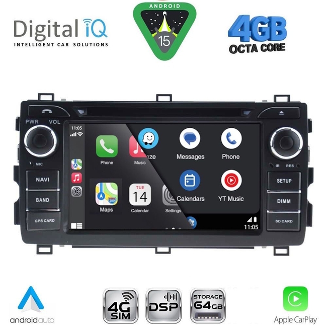 DIGITAL IQ BLG 408_CPA (7″ DECK) MULTIMEDIA OEM for TOYOTA AURIS mod. 2012-2015