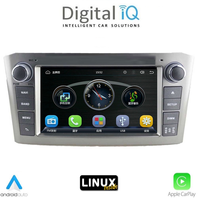 DIGITAL IQ BLA 025BL_CPA (7" DECK) MULTIMEDIA LINUX SYSTEM for TOYOTA AVENSIS mod. 2003-2009 (BLACK)