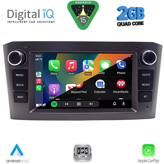 DIGITAL IQ BLD 209BL_CPA (7" DECK) MULTIMEDIA OEM for TOYOTA AVENSIS (T27) mod. 2009-2016 (BLACK)