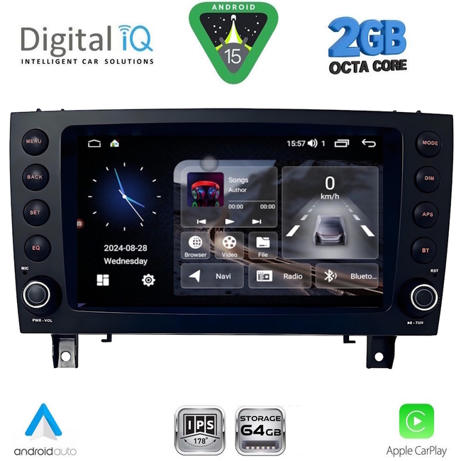 DIGITAL IQ BLE 396_CPA (8" DECK) MULTIMEDIA SYSTEM for MERCEDES SLK (R171) mod. 2004-2010