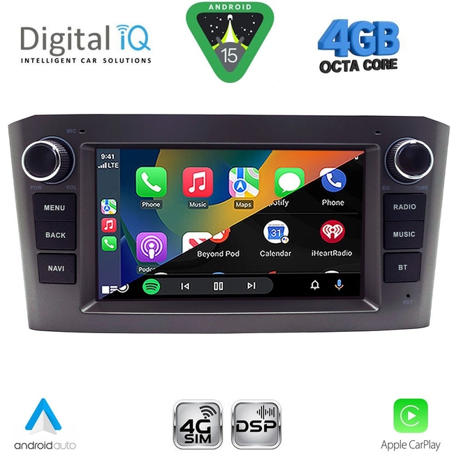 DIGITAL IQ BLG 409BL_CPA (7″ DECK) MULTIMEDIA OEM for TOYOTA AVENSIS (T27) mod. 2009-2016 (BLACK)
