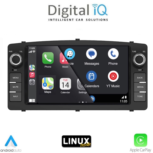 DIGITAL IQ BLA 010_CPA (7" DECK) MULTIMEDIA LINUX SYSTEM for TOYOTA COROLLA mod. 2001-2006