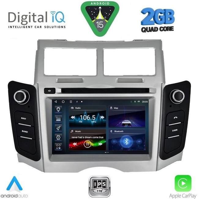 DIGITAL IQ BLD 229_CPA (7" DECK) MULTIMEDIA SYSTEM for TOYOTA YARIS mod. 2006-2011