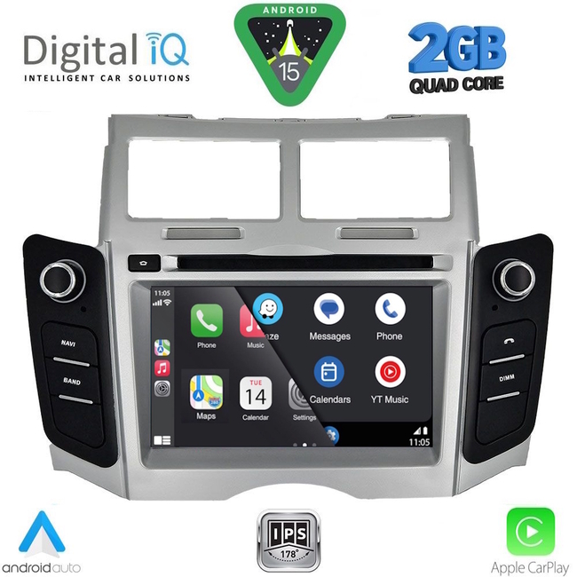 DIGITAL IQ BLD 229_CPA (7" DECK) MULTIMEDIA SYSTEM for TOYOTA YARIS mod. 2006-2011