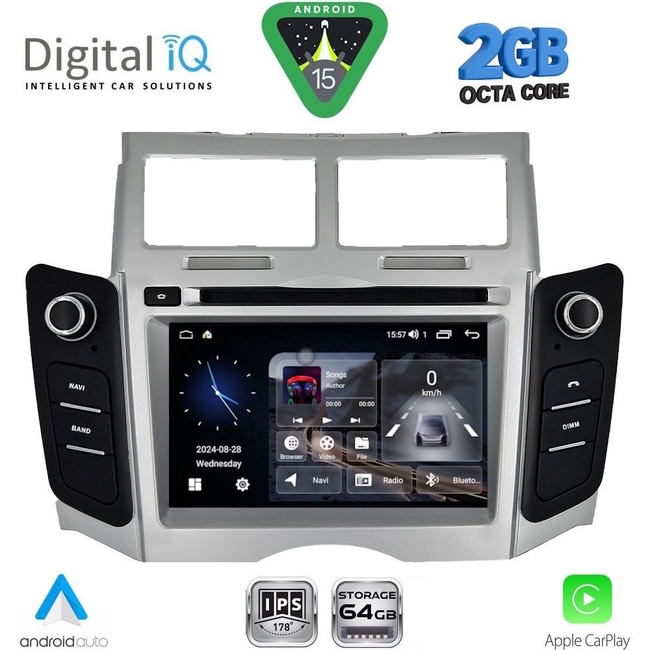 DIGITAL IQ BLE 329_CPA (7" DECK) MULTIMEDIA SYSTEM for TOYOTA YARIS mod. 2006-2011