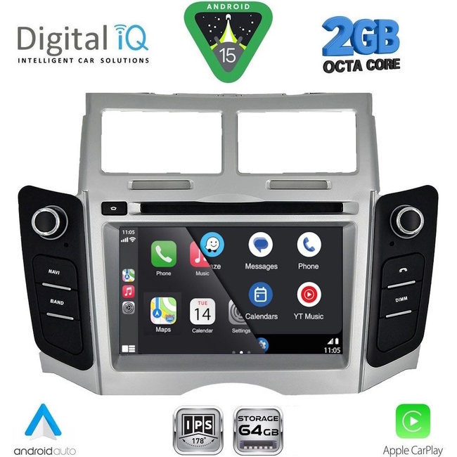 DIGITAL IQ BLE 329_CPA (7" DECK) MULTIMEDIA SYSTEM for TOYOTA YARIS mod. 2006-2011