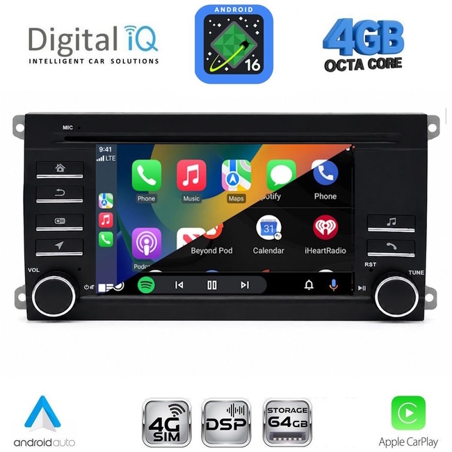 DIGITAL IQ BLG 443_CPA (7" DECK) MULTIMEDIA SYSTEM for PORSCHE CAYENNE mod. 2002-2011