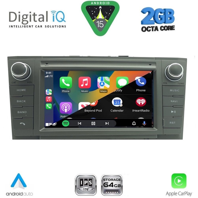 DIGITAL IQ BLE 309GR_CPA (7" DECK) MULTIMEDIA OEM for TOYOTA AVENSIS (T27) mod. 2009-2016 (GRAY)