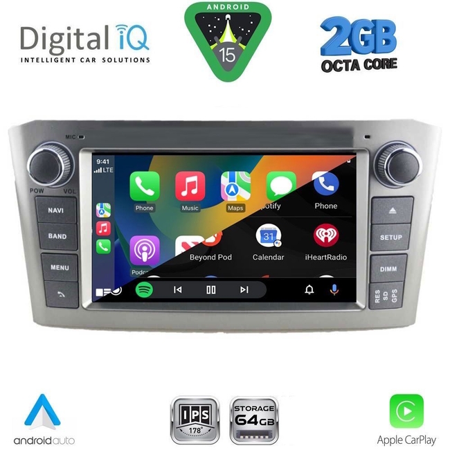 DIGITAL IQ BLE 309GR_CPA (7" DECK) MULTIMEDIA OEM for TOYOTA AVENSIS (T27) mod. 2009-2016 (GRAY)