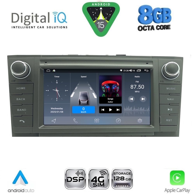 DIGITAL IQ BLM 509BL_CPA (7" DECK) MULTIMEDIA OEM for TOYOTA AVENSIS (T27) mod. 2009-2016 (BLACK)