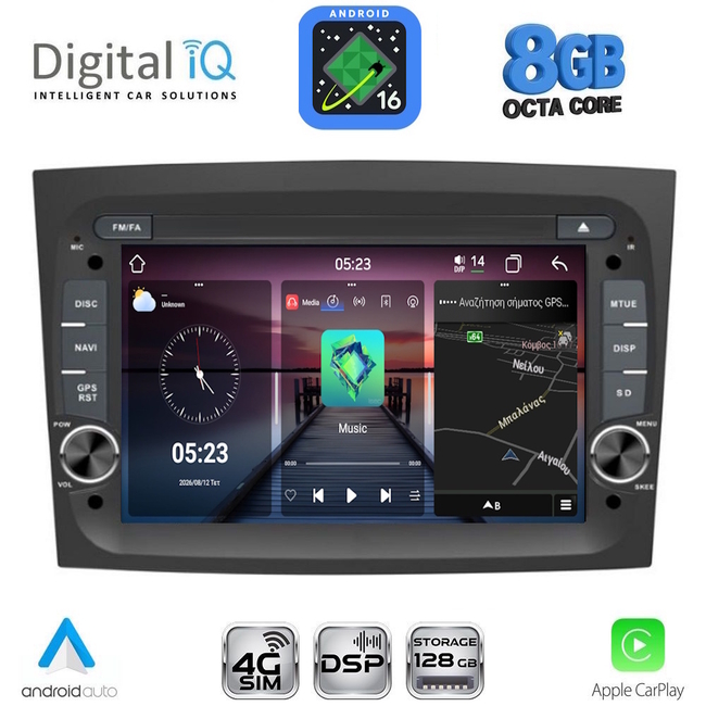 DIGITAL IQ BLM 538_CPA (7" DECK) MULTIMEDIA SYSTEM for FIAT DOBLO mod. 2015-2022
