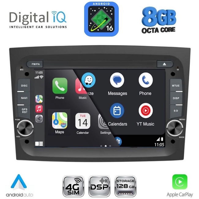 DIGITAL IQ BLM 538_CPA (7" DECK) MULTIMEDIA SYSTEM for FIAT DOBLO mod. 2015-2022