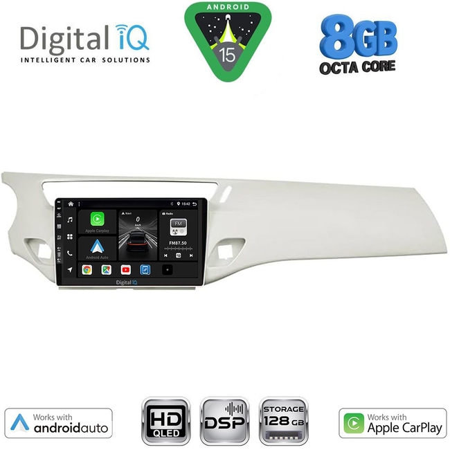 DIGITAL IQ BXF 18092WH_CPAA (9inc) MULTIMEDIA TABLET for CITROEN C3 - DS3 mod. 2009-2016 (WHITE)