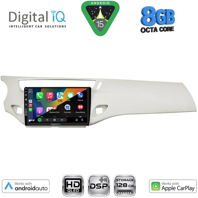 DIGITAL IQ BXF 18092WH_CPAA (9inc) MULTIMEDIA TABLET for CITROEN C3 - DS3 mod. 2009-2016 (WHITE)