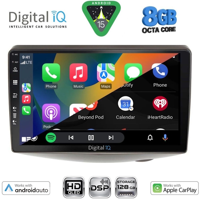 DIGITAL IQ BXF 18735_CPAA (9inc) MULTIMEDIA TABLET for TOYOTA YARIS mod. 1999-2006