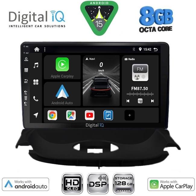 DIGITAL IQ BXF 18505_CPAA (9inc) MULTIMEDIA TABLET for PEUGEOT 206 mod. 1998-2006