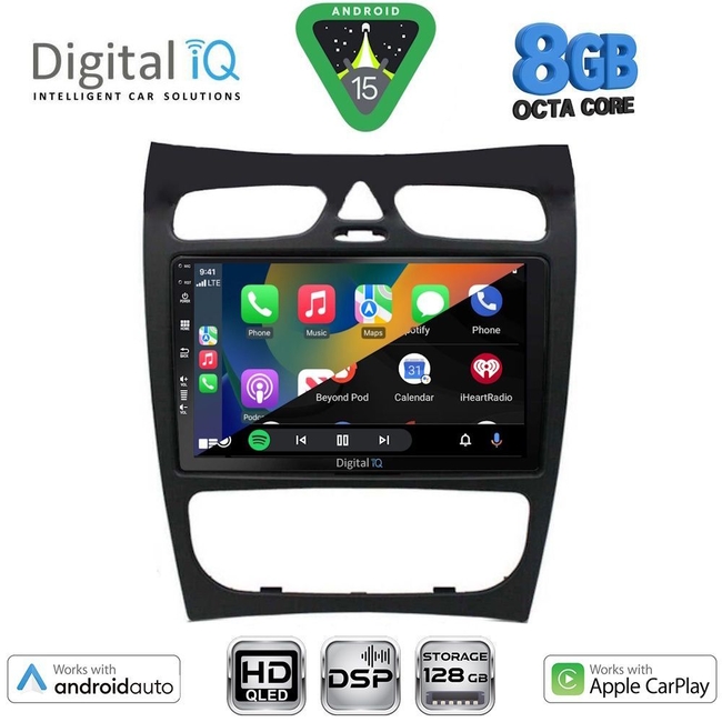 DIGITAL IQ BXF 18406_CPAA (9inc) MULTIMEDIA TABLET for MERCEDES CLK (W209) mod. 2000-2004