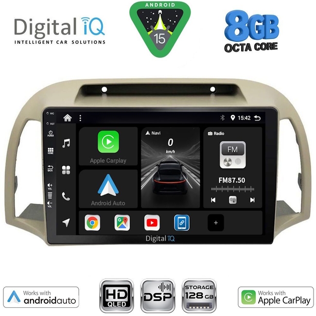 DIGITAL IQ BXF 18457BG_CPAA (9inc) MULTIMEDIA TABLET for NISSAN MICRA K12 mod. 2002-2010 (BEIGE)