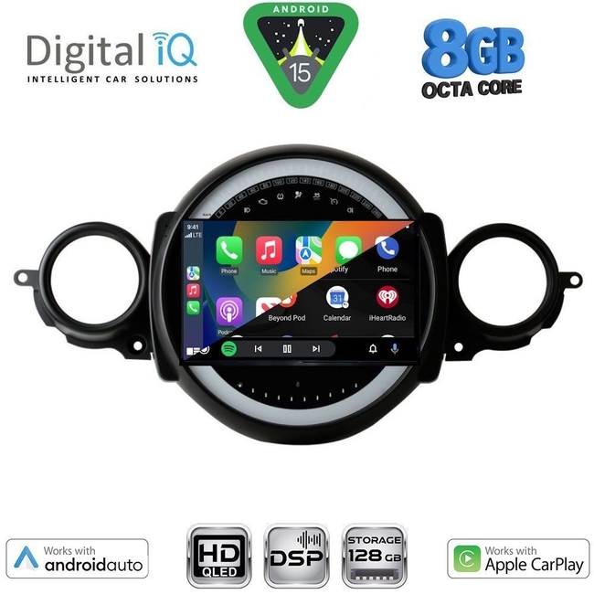DIGITAL IQ BXF 18064_CPAA (9inc) MULTIMEDIA TABLET for MINI COOPER (R56-R57) mod. 2006-2014 - CLUBMAN (R55) mod. 2007-2014