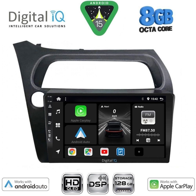 DIGITAL IQ BXF 18189_CPAA (9inc) MULTIMEDIA TABLET for HONDA CIVIC 3D-5D mod. 2006-2012