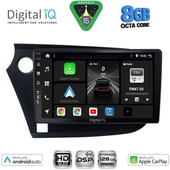 DIGITAL IQ BXF 18205_CPAA (9inc) MULTIMEDIA TABLET for HONDA INSIGHT mod. 2009-2014