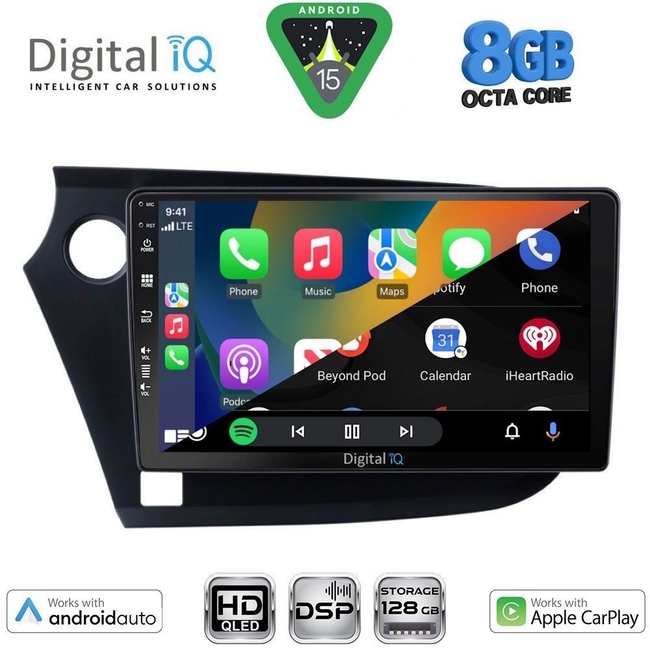 DIGITAL IQ BXF 18205_CPAA (9inc) MULTIMEDIA TABLET for HONDA INSIGHT mod. 2009-2014