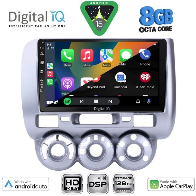 DIGITAL IQ BXF 18210_CPAA A/C (9inc) MULTIMEDIA TABLET for HONDA JAZZ mod. 2002-2008