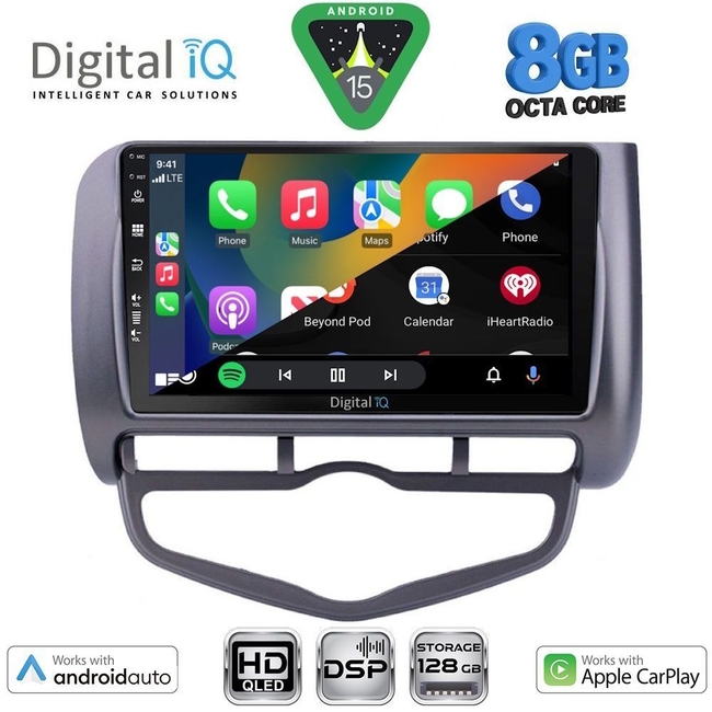 DIGITAL IQ BXF 18210_CPAA CLIMA (9inc) MULTIMEDIA TABLET for HONDA JAZZ mod. 2002-2008