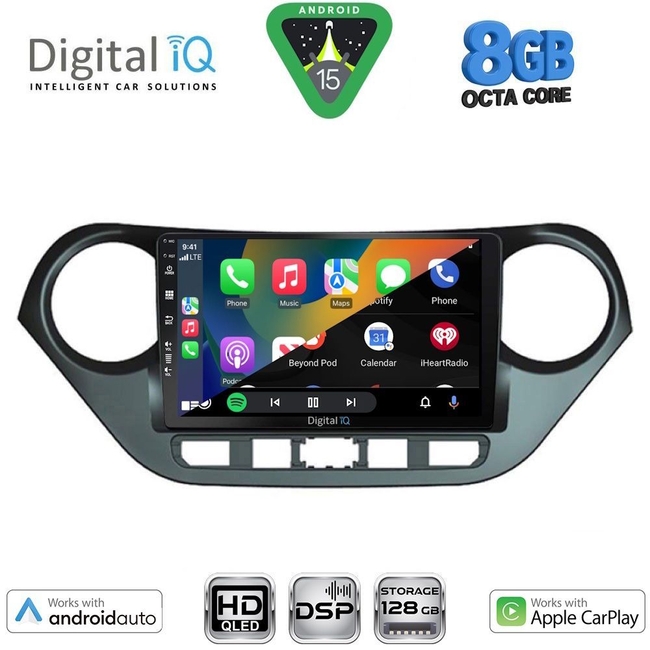 DIGITAL IQ BXF 18224_CPAA (9inc) MULTIMEDIA TABLET for HYUNDAI i10 mod. 2014-2020