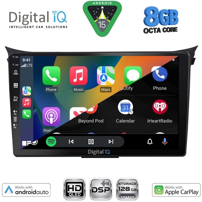DIGITAL IQ BXF 18232_CPAA (9inc) MULTIMEDIA TABLET for HYUNDAI i30  mod. 2012-2017