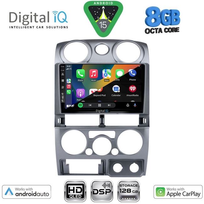 DIGITAL IQ BXF 18254SL_CPAA (9inc) MULTIMEDIA TABLET for ISUZU D-MAX mod. 2008-2012 (SILVER)