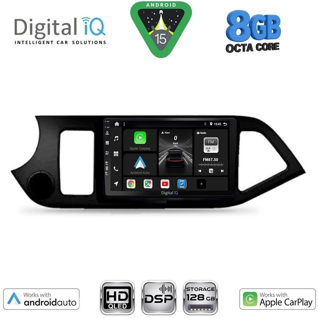 DIGITAL IQ BXF 18308_CPAA (9inc) MULTIMEDIA TABLET for KIA PICANTO mod. 2011-2017