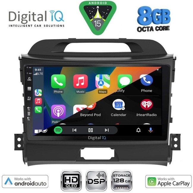 DIGITAL IQ BXF 18325_CPAA (9inc) MULTIMEDIA TABLET for KIA SPORTAGE mod. 2010-2015