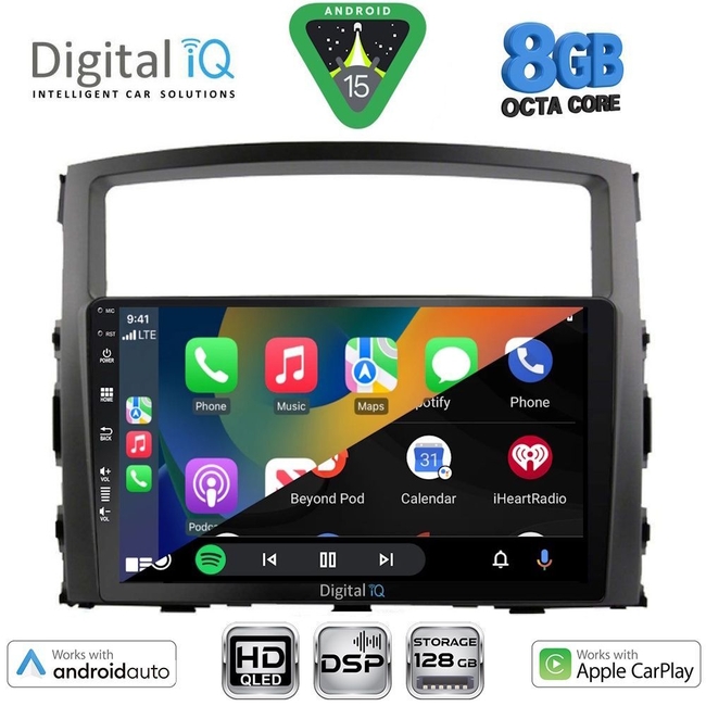 DIGITAL IQ BXF 18446_CPAA (9inc) MULTIMEDIA TABLET for MITSUBISHI PAJERO mod. 2006-2013