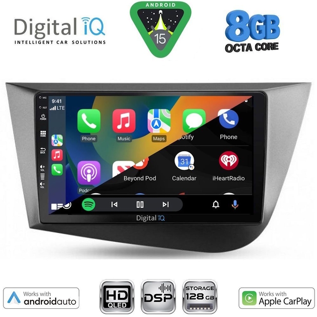DIGITAL IQ BXF 18574_CPAA (9inc) MULTIMEDIA TABLET for SEAT LEON mod. 2005-2012