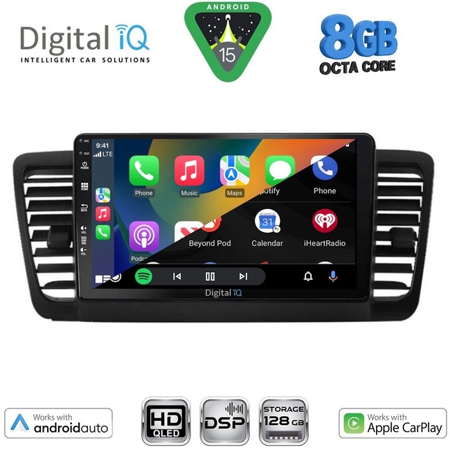 DIGITAL IQ BXF 18665_CPAA (9inc) MULTIMEDIA TABLET for SUBARU LEGACY - OUTBACK mod. 2002-2008