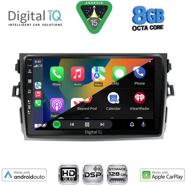 DIGITAL IQ BXF 18713_CPAA (9inc) MULTIMEDIA TABLET for TOYOTA COROLLA 4D mod. 2006-2012