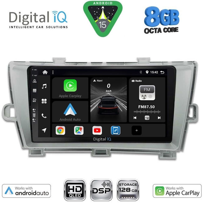 DIGITAL IQ BXF 18726SL_CPAA (9inc) MULTIMEDIA TABLET for TOYOTA PRIUS mod. 2009-2015 (SILVER)