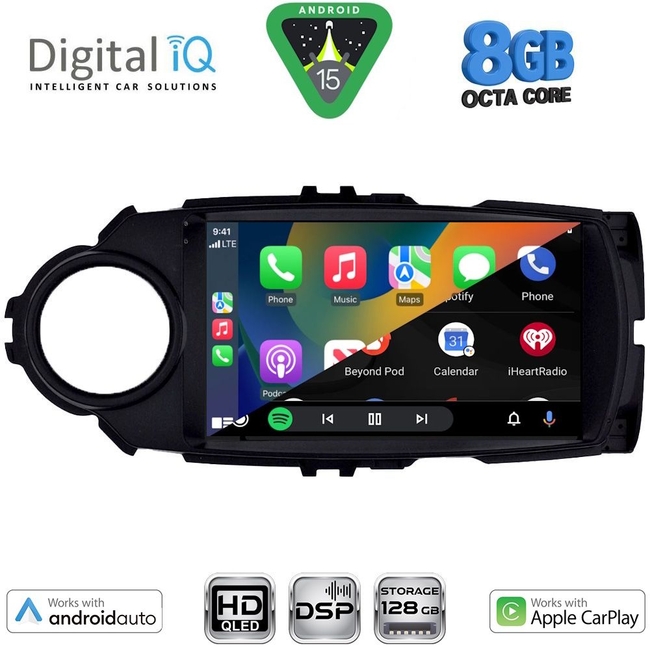 DIGITAL IQ BXF 18737FL_CPAA (9inc) MULTIMEDIA TABLET for TOYOTA YARIS mod. 2015-2020